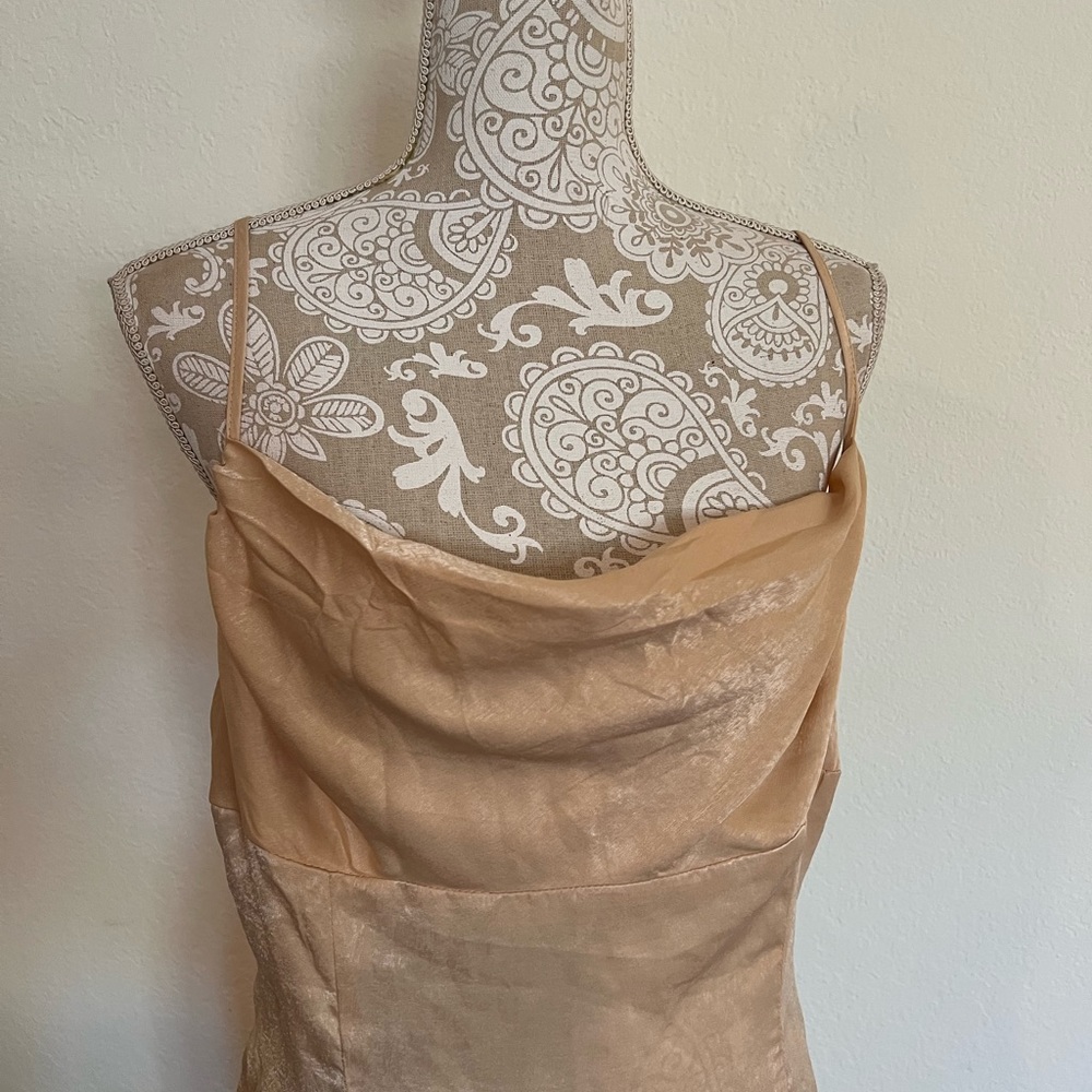 Nude satin dress
